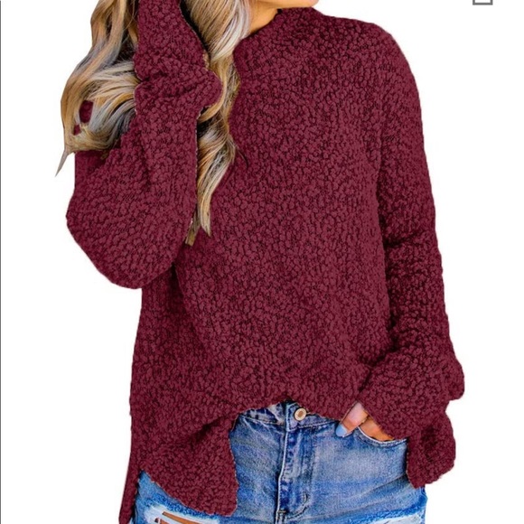 Sweaters - Chunky Soft Red Wine Sweater